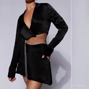 Diamante Rope Skirt & Shirt Set